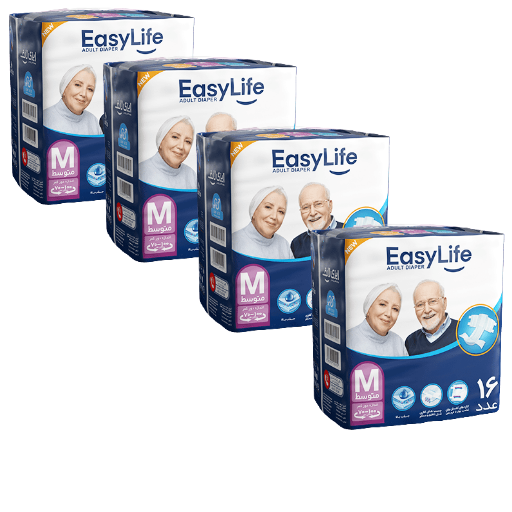 پوشک ایزی لایف چسبی مدیوم پک ۴ عددی